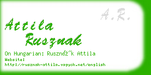 attila rusznak business card